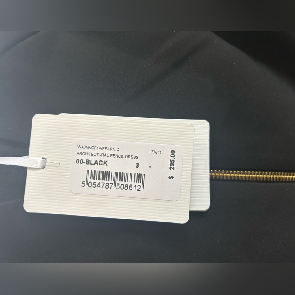 Ted Baker Architectural Black Pencil NWT Dress Size 8 - Picture 4 of 10